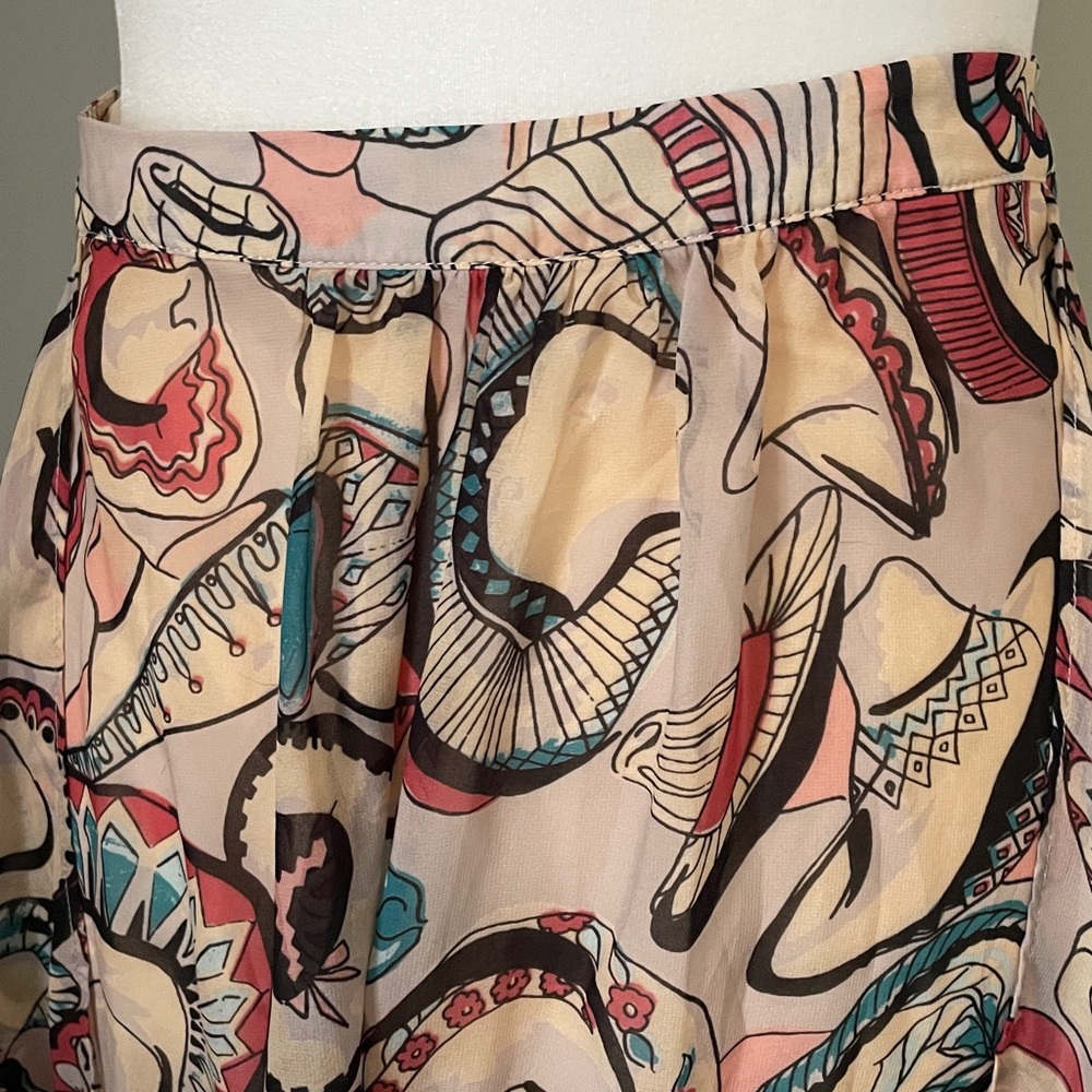 Tasha Polizzi Elegant Paisley Print Skirt, - Picture 2 of 7